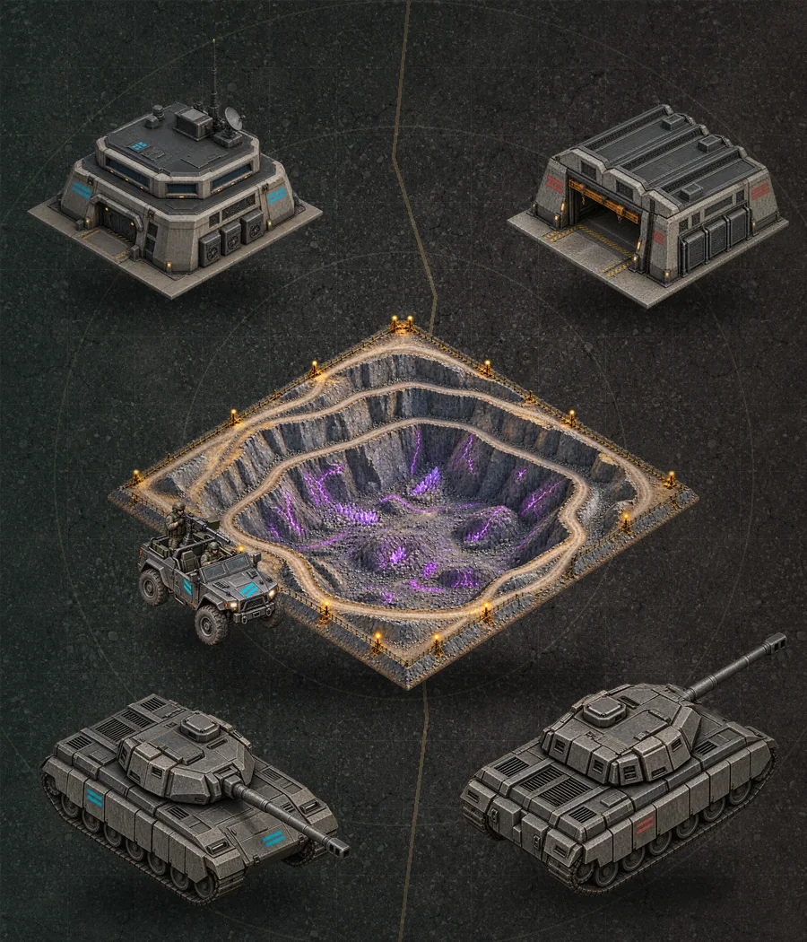 Central Command and Provincial Coalition armor face off across Vardena's uranium heartland